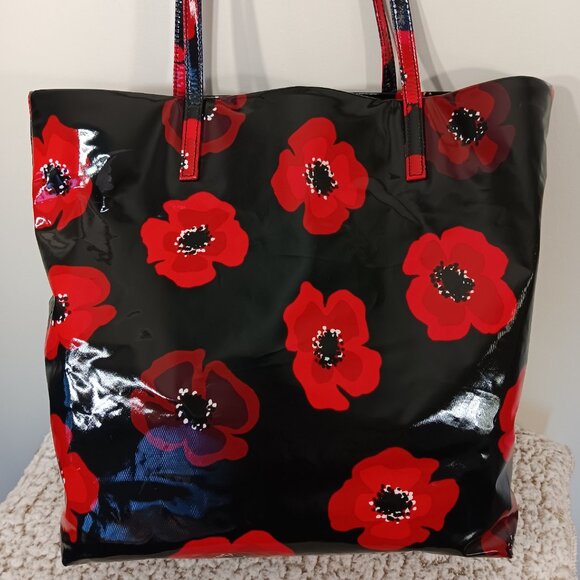 Kate Spade Daycation Poppy Bon Shopper Jodi Cosmetic Bag Set NWOT - Picture 4 of 14
